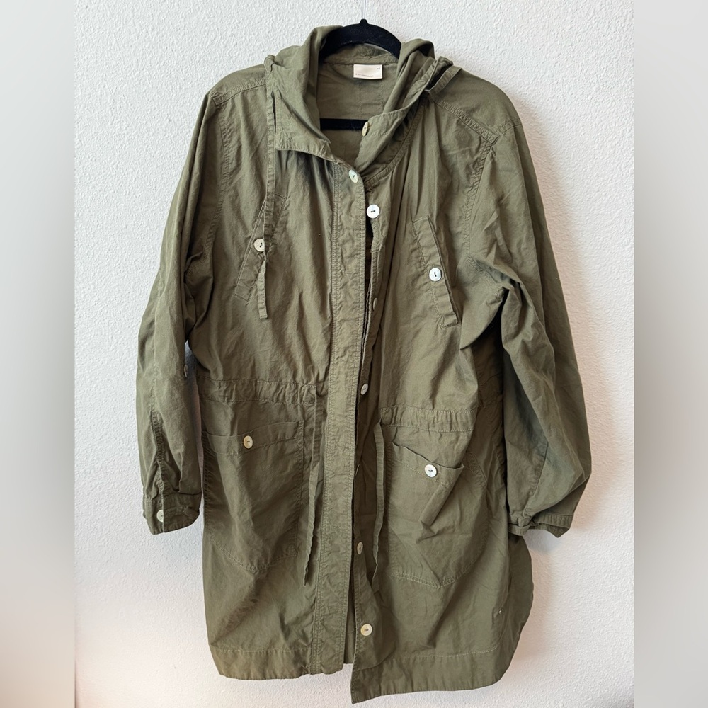 Olive Green Hooded Parka Jacket